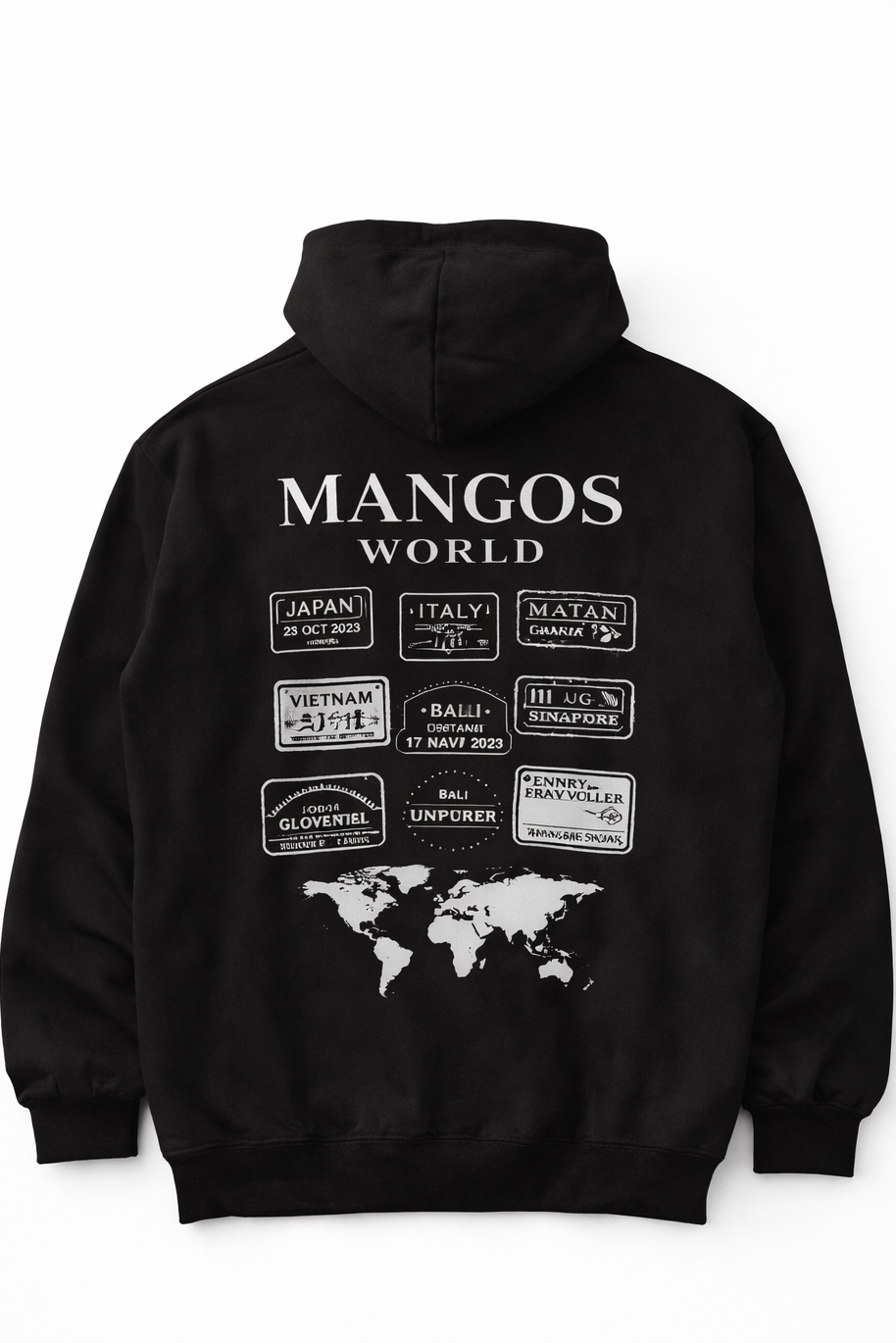 Black World Traveler Hoodie